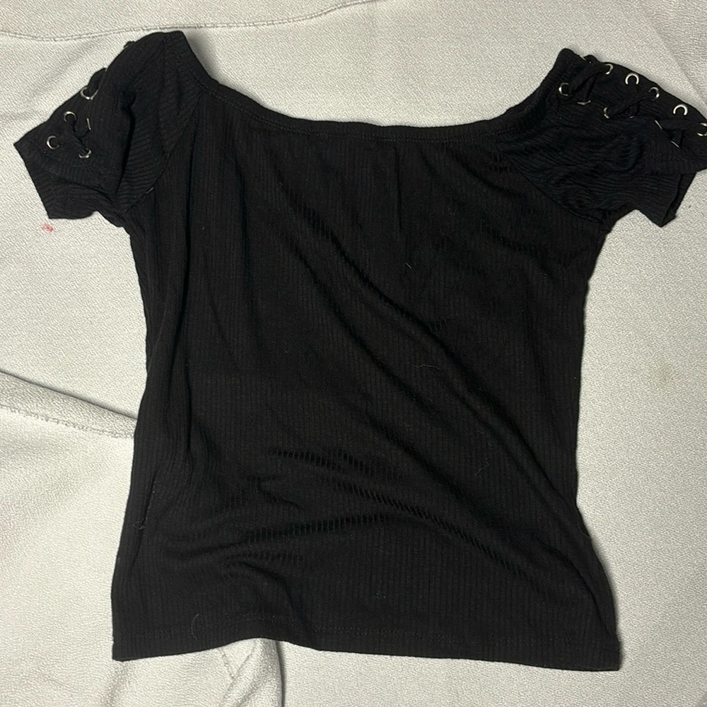 Off-the-Shoulder Black Top- Small